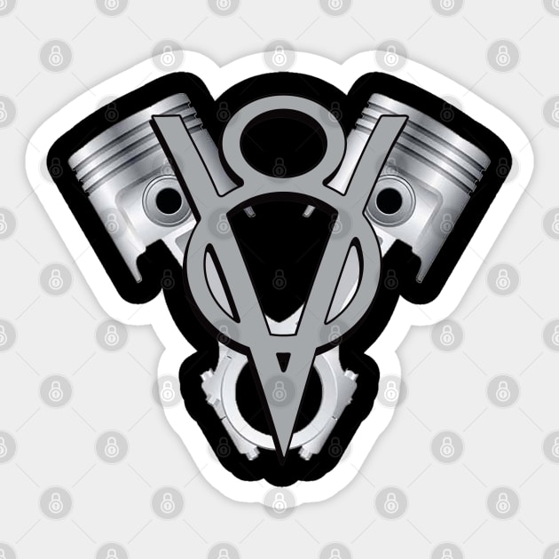 V8 Engine piston American Muscle car Sticker by Jose Luiz Filho